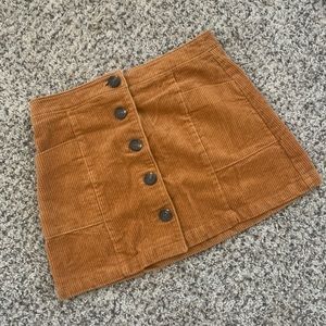 Burnt Orange Suede Skirt